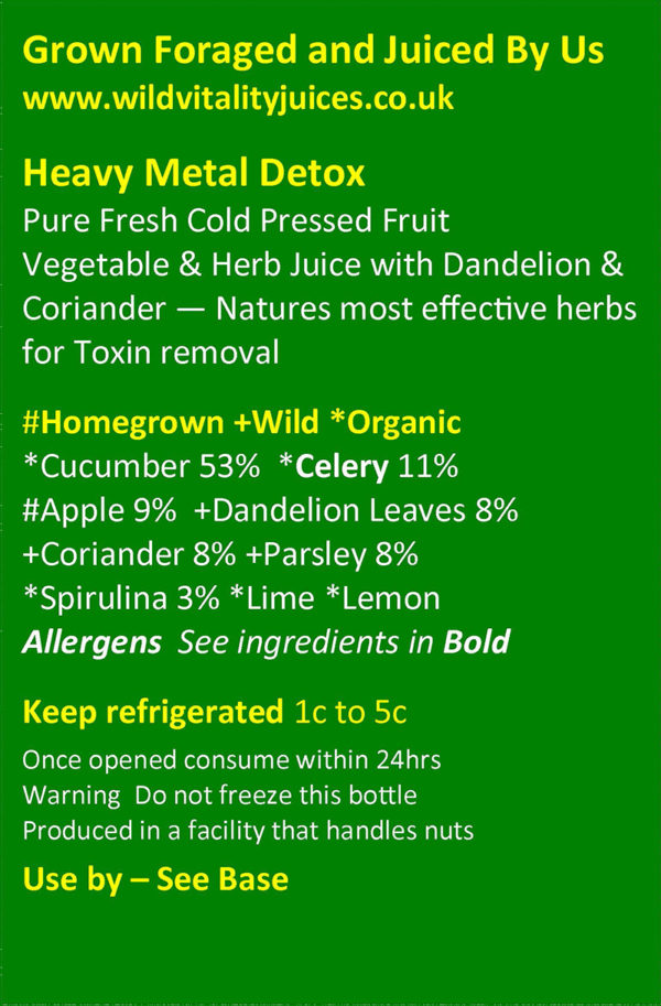Heavy Metal Detox side label 500ml
